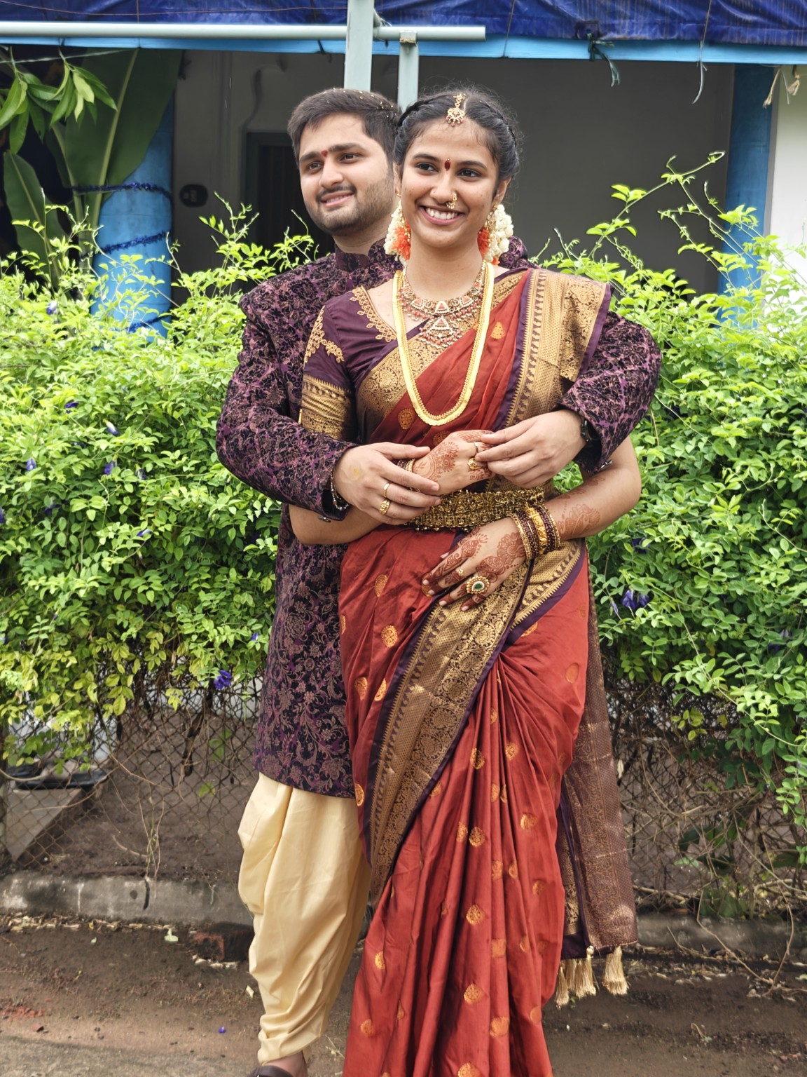 Couple in traditional attire